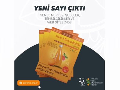 GIDA MÜHENDİSLİĞİ DERGİSİ 48 SAYISI YAYINDA