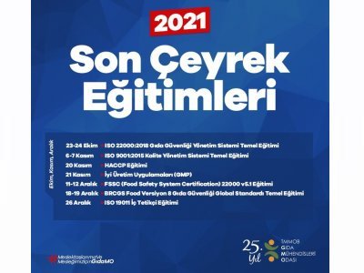 2021 YILI EKİMKASIMARALIK AYLARI EĞİTİM TAKVİMİ