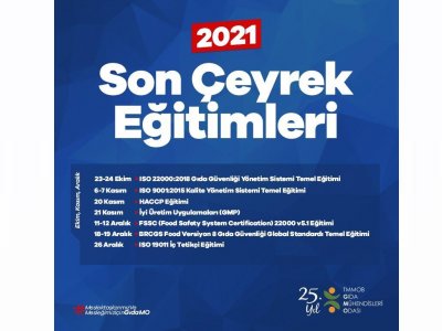 EKİMKASIMARALIK 2021 YILI EĞİTİM TAKVİMİ DUYURUSU