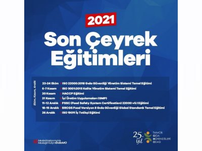 2021 YILI EĞİTİMLERİMİZ DEVAM EDİYOR