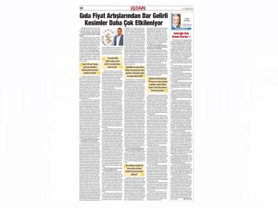 HASAT TÜRK: GIDA FİYAT ARTIŞLARINDAN DAR GELİRLİ KESİM DAHA ÇOK ETKİLENİYOR