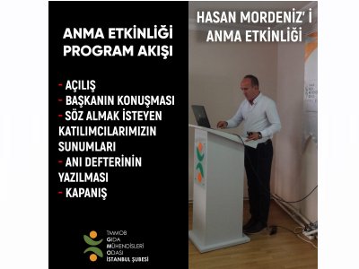 HASAN MORDENİZ İ ANMA ETKİNLİĞİ DÜZENLENDİ