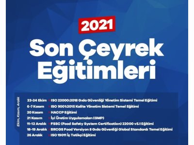 2021 YILI EĞİTİMLERİMİZ DEVAM EDİYOR
