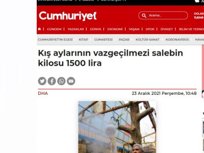 CUMHURİYET GAZETESİNİN İNTERNET SİTESİNDE YAYINLANAN DHA RÖPORTAJI