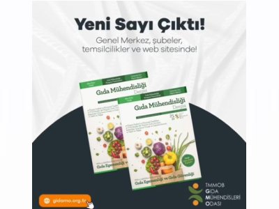 GIDA MÜHENDİSLİĞİ DERGİSİ 49 SAYISI YAYINDA 