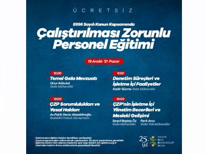 ÇALIŞTIRILMASI İSTİHDAMI ZORUNLU PERSONEL EĞİTİMİ`Nİ BAŞARIYLA GERÇEKLEŞTİRDİK