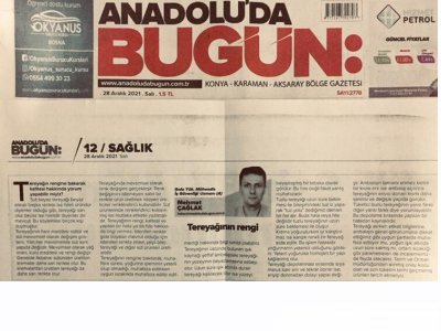ANADOLU`DA BUGÜN GAZETESİ TEREYAĞININ RENGİ 28 ARALIK 2021