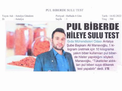 ANTALYA GÜNDEM GAZETESİNDE YAYINLANAN DHA RÖPORTAJI