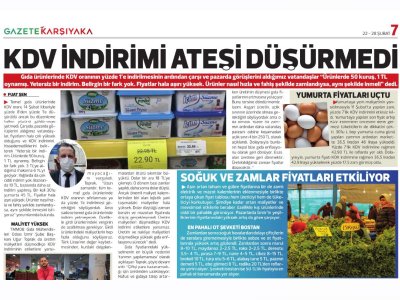 GAZETE KARŞIYAKA: KDV İNDİRİMİ ATEŞİ DÜŞÜRMEDİ