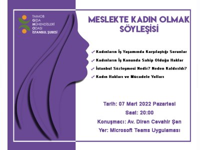 MESLEKTE KADIN OLMAK SÖYLEŞİ DUYURUSU