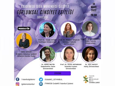 AKADEMİDE GIDA MÜHENDİSİ GÖZÜYLE TOPLUMSAL CİNSİYET EŞİTLİĞİ SÖYLEŞİ DUYURUSU