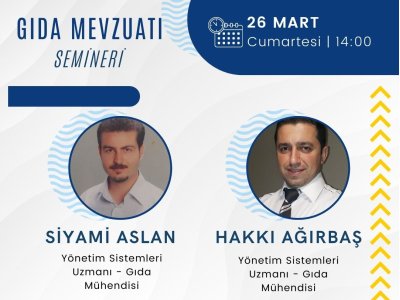 GIDA MEVZUATI SEMİNER DUYURUSU