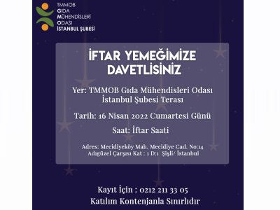 İFTAR YEMEĞİMİZE DAVETLİSİNİZ