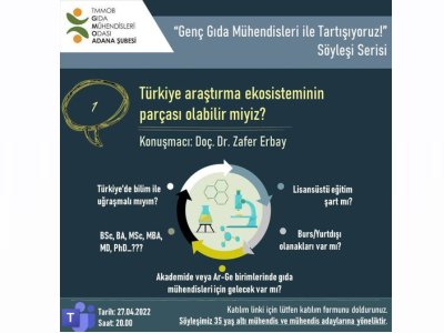 "GENÇ GIDA MÜHENDİSLERİ İLE TARTIŞIYORUZ" SÖYLEŞİ SERİSİ