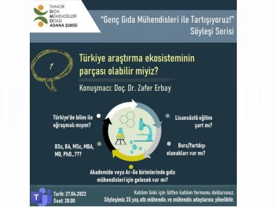 "GENÇ GIDA MÜHENDİSLERİ İLE TARTIŞIYORUZ" SÖYLEŞİ SERİSİ