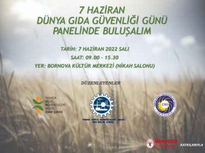 DÜNYA GIDA GÜVENLİĞİ PANELİNE DAVETLİSİNİZ