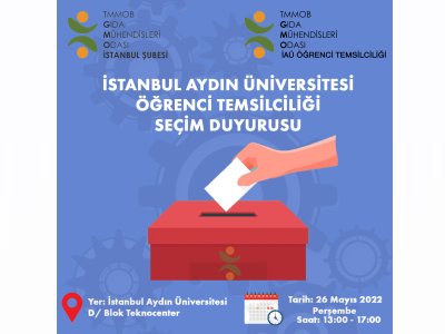 İSTANBUL AYDIN ÜNİVERSİTESİ ÖĞRENCİ TEMSİLCİLİĞİ SEÇİM DUYURUSU