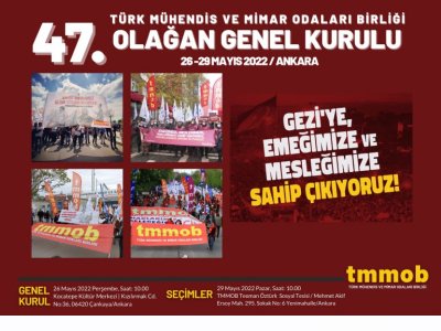 TMMOB 47 OLAĞAN GENEL KURULU`NA KATILDIK