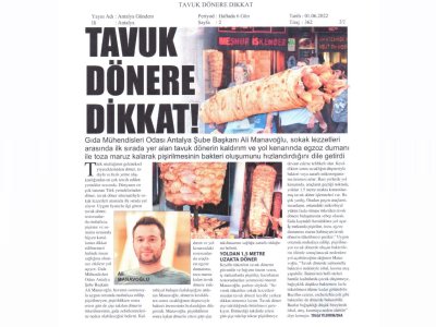 ANTALYA GÜNDEM GAZETESİNDE YAYINLANAN DHA RÖPORTAJI