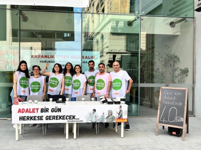 HUKUKSUZ GEZİ TUTUKLAMALARINA KARŞI ADALET NÖBETİMİZ DEVAM EDİYOR