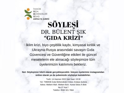 GIDA KRİZİ SÖYLEŞİSİ