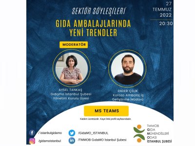 SEKTÖR SÖYLEŞİLERİGIDA AMBALAJLARINDA YENİ TRENDLER ONLİNE SÖYLEŞİ DUYURUSU