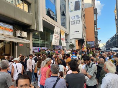 HUKUKSUZ GEZİ TUTUKLAMALARINA KARŞI BAŞLATILAN ADALET NÖBETİNİN 100 GÜNÜ YAPILAN BASIN AÇIKLAMASI VE ADALET NÖBETİ`NE KATILDIK