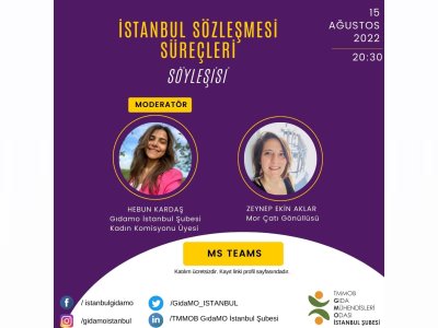 İSTANBUL SÖZLEŞMESİ SÜREÇLERİ SÖYLEŞİSİ DUYURUSU