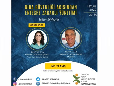 SEKTÖR SÖYLEŞİLERİGIDA GÜVENLİĞİ AÇISINDAN ENTEGRE ZARARLI YÖNETİMİ SÖYLEŞİSİ GERÇEKLEŞTİRİLDİ