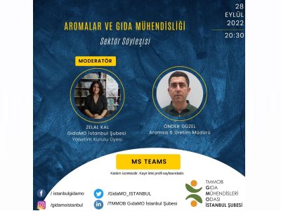 SEKTÖR SÖYLEŞİSİAROMA VE GIDA MÜHENDİSLİĞİ SÖYLEŞİ DUYURUSU