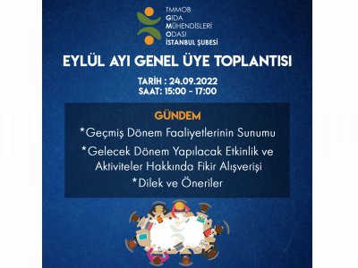 EYLÜL AYI GENEL ÜYE TOPLANTI DUYURUSU