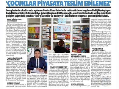 ANTALYA YÜZ YÜZE GAZETESİ RÖPORTAJI