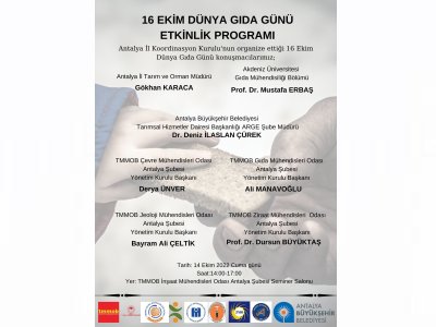 16 EKİM DÜNYA GIDA GÜNÜ ETKİNLİĞİ