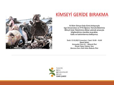 16 EKİM DÜNYA GIDA GÜNÜNDE MEYDANLARDAYIZ