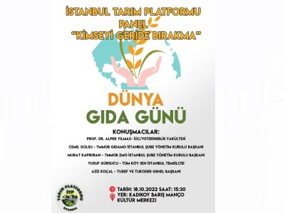 İSTANBUL TARIM PLATFORMU KURULUŞ ETKİNLİĞİ DUYURUSU