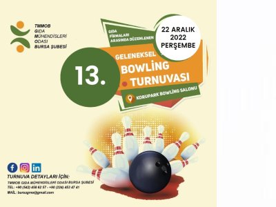 BURSA GIDA FİRMALARI ARASI 13GELENEKSEL BOWLİNG TURNUVASI