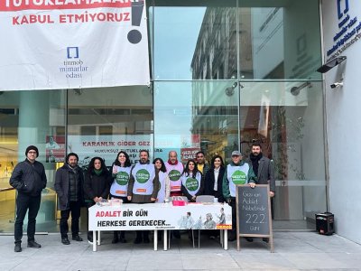 HUKUKSUZ GEZİ TUTUKLAMALARINA KARŞI ADALET NÖBETİMİZ DEVAM EDİYOR