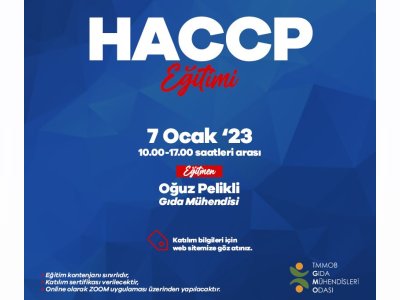KONTENJANIMIZ DOLMUŞTUR HACCP EĞİTİMİ ONLİNE EĞİTİM7 OCAK 2023
