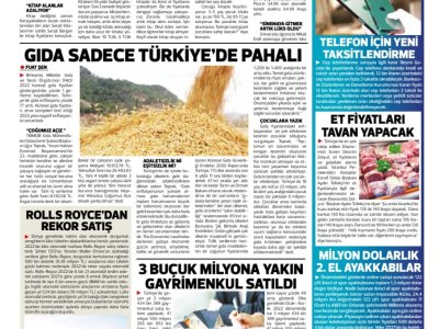 GAZETE KARŞIYAKA: GIDA SADECE TÜRKİYE`DE PAHALI