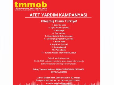 AFET YARDIM KAMPANYASI