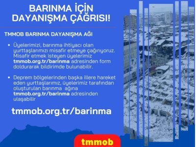 TMMOB BARINMA AĞI İÇİN ÇAĞRI

