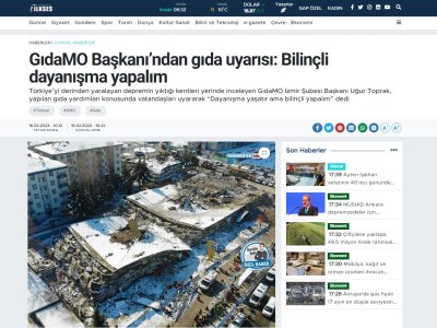 İLKSES: GIDAMO BAŞKANINDAN GIDA UYARISI: BİLİNÇLİ DAYANIŞMA YAPALIM