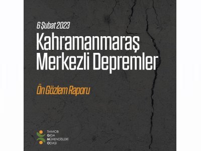 ODAMIZIN KAHRAMANMARAŞ MERKEZLİ DEPREMLER HAKKINDA HAZIRLADIĞI ÖN GÖZLEM RAPORU YAYINLANDI
