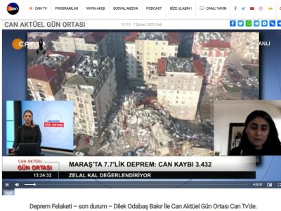 CAN TVCAN AKTÜEL GÜN ORTASI PROGRAMIYÖNETİM KURULU SAYMAN ÜYEMİZ ZELAL KAL CANLI BAĞLANTI