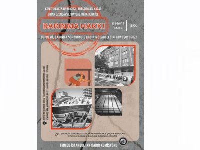 📢 TMMOB İSTANBUL İKK KADIN KOMİSYONU 8 MARTETKİNLİĞİ DUYURUSU