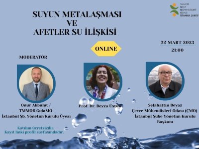 22 MART DÜNYA SU GÜNÜ SÖYLEŞİ DUYURUSUSUYUN METALAŞMASI VE AFETLER SU İLİŞKİSİ