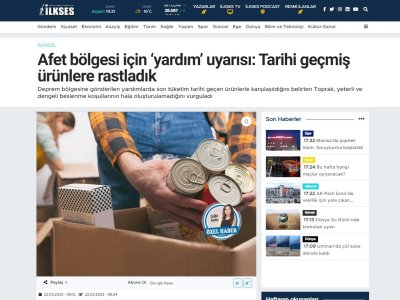 İLKSES: AFET BÖLGESİ İÇİN YARDIM UYARISI: TARİHİ GEÇMİŞ ÜRÜNLERE RASTLADIK