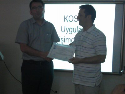 KOSGEB UYGULAMALI GİRİŞİMCİLİK EĞİTİMİ KATILIM BELGELERİ ÜYELERİMİZE VERİLDİ