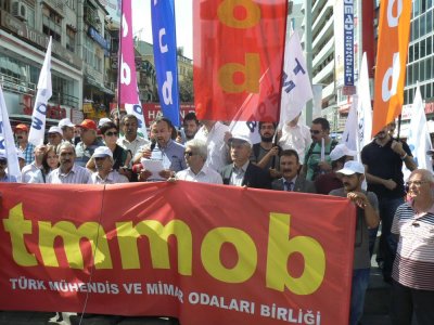 19 EYLÜL TMMOB MÜHENDİS MİMAR VE ŞEHİR PLANCILARI DAYANIŞMA GÜNÜ`NDE ALANLARDAYDIK
