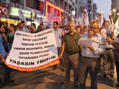 TMMOB MÜHENDİS MİMAR VE ŞEHİR PLANCILARI DAYANIŞMA GÜNÜ KUTLANDI